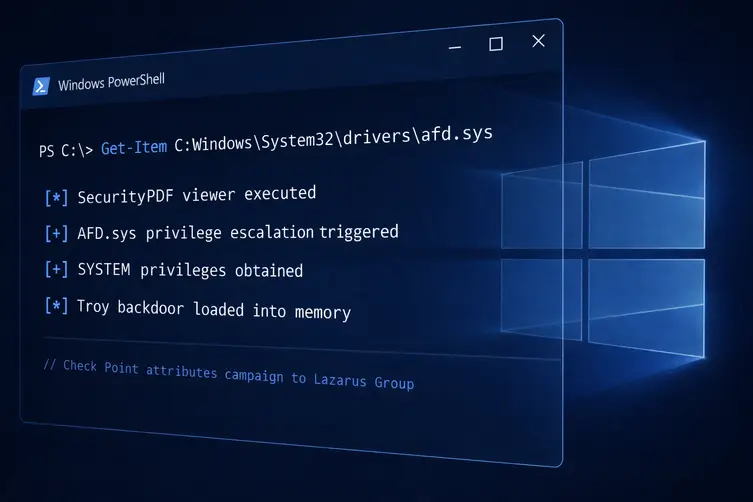 Lazarus Exploits Windows Zero-Day to Gain SYSTEM Access and Deploy Backdoor