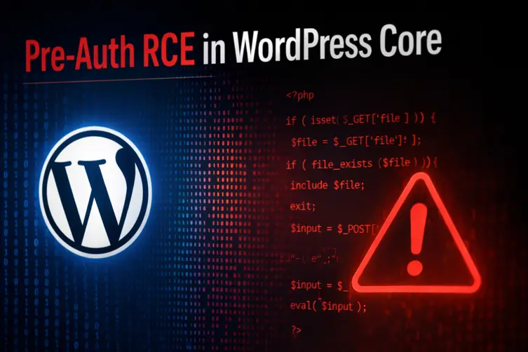 New wp2shell WordPress Core Flaw Lets Unauthenticated Attackers Run Code